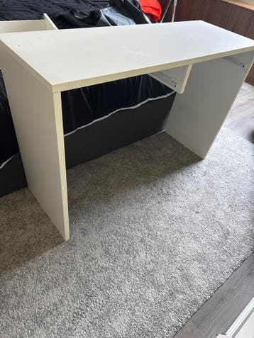 Witte Kaptafel met Lades - 115x78x40 cm