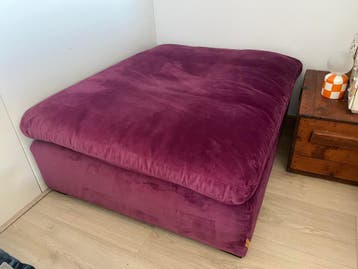 Grote roze fuchsia hocker poef