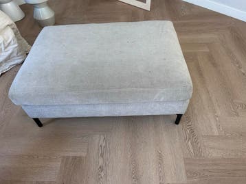 Comfortabele Poef - Lichtgrijs Stof