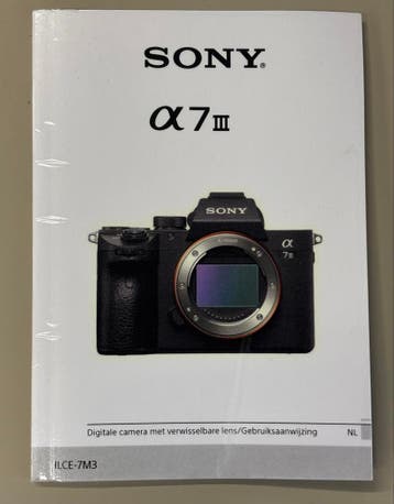 Sony A7 III Gebruiksaanwijzing - nederlandstalig