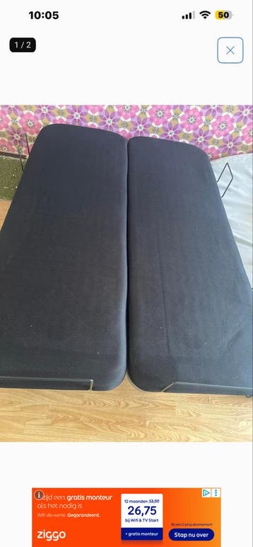 Gratis tweepersoonsbed (2 losse bedden) - Vandaag ophalen!