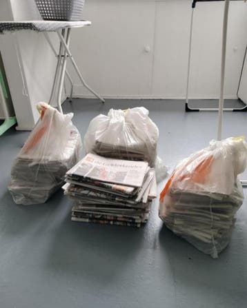 Gratis kranten - 4 stapels voor diverse doeleinden