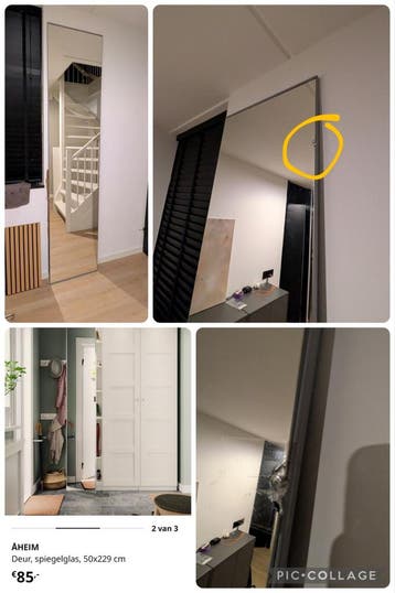 Ikea Pax Aheim spiegeldeur 50x229 cm