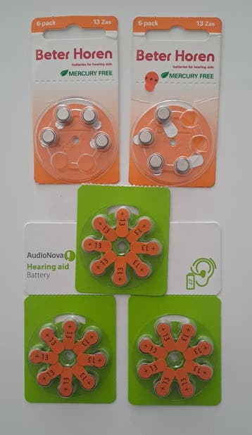 Gehoorbatterijen type 13 - oranje - gratis