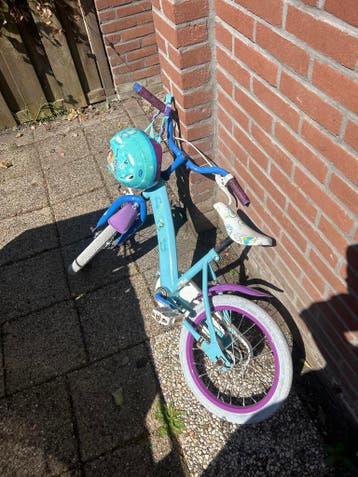 Kinderfiets Frozen met helm