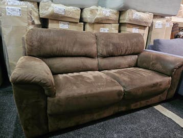 Bruine Microvezel 2zit