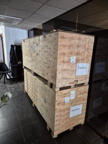 2x Houten Transport/Opslag Kisten - 81x74x206 cm