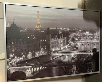 Grote foto met lijst van Parijs (Ikea) - gratis ophalen