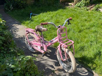 Roze meisjesfiets 14 inch - Perfect voor jonge avonturiers