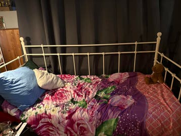 Bed metaal frame wit