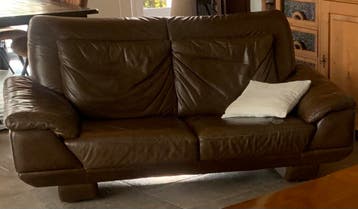 Gratis bruin leren 2-zitter