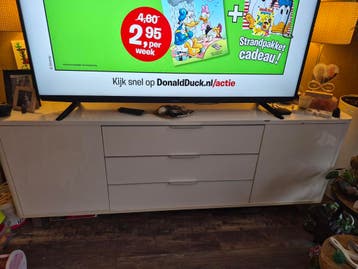 Witte glans dressoir kast met lades en deuren