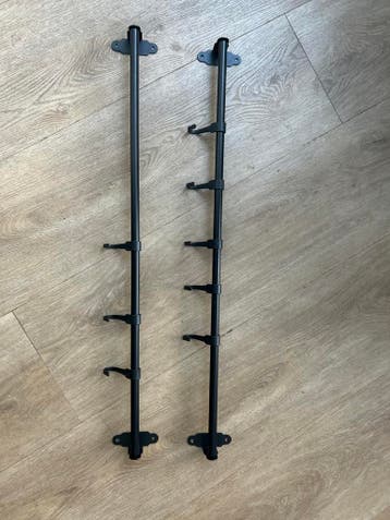 2x Zwarte Ikea Ophangrekken met Haken
