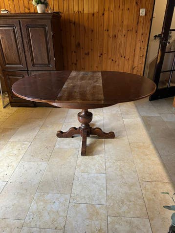 Eethoek rond fonker eiken, mooie bolpoot