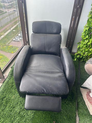 Comfortabele leren relaxfauteuil