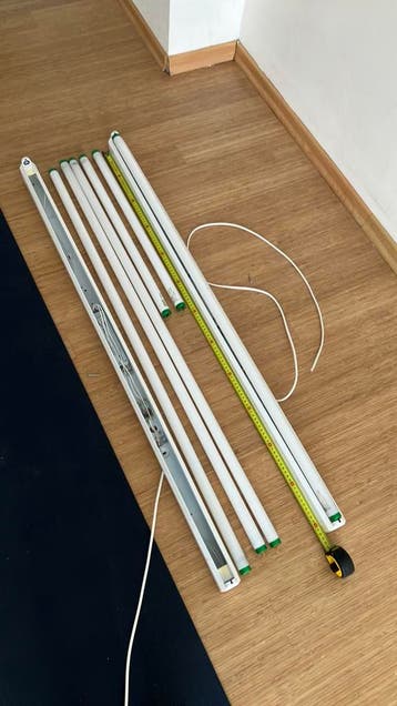 4x TL buizen + behuizingen, 122 cm, werkend