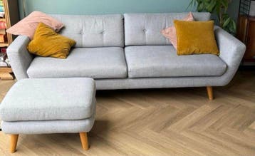 Leuk bod = Vandaag ophalen driezitsbank en poef Sofa Company