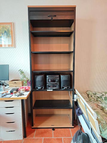 Stevige boekenkast - Afsluitbaar - 218x80x44