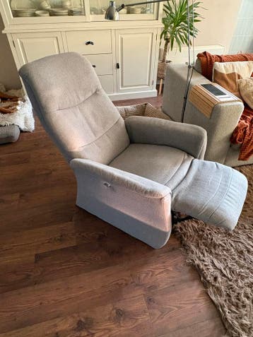 Lichtgrijze handmatige relaxstoel - Comfortabel en stijlvol