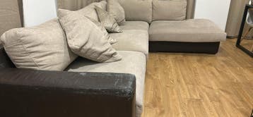 Comfortabele hoekbank met chaise longue - Gebruikt