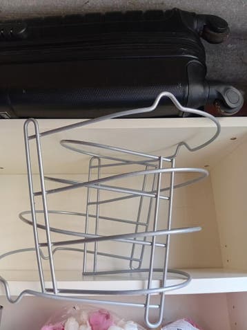 2x Pannendrager / Pannenhouder - Zilverkleurig Metaal