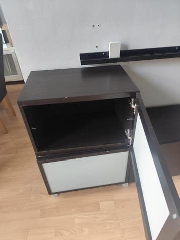 Donkerbruin tv-meubel met opbergruimte