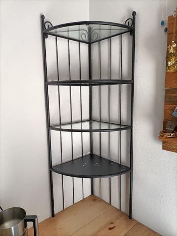 wandkastje metaal/glas