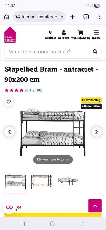 Stapelbed metaal