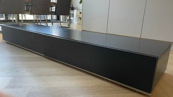 Zwart TV-meubel met lade - 205x50x25cm