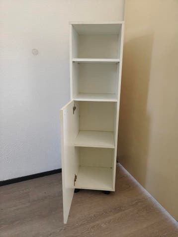 Wit badkamerkastje - 31x32,5x119,5 cm