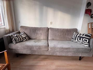 Comfortabel Bankstel - Grijs ribstof