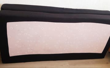 2x Eenpersoons zware Foam Matrassen 90x200zwart/Lichtroze