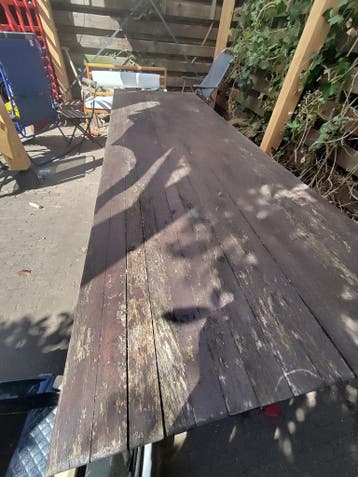 Lange eettafel (310x100x73 cm) - opknapper