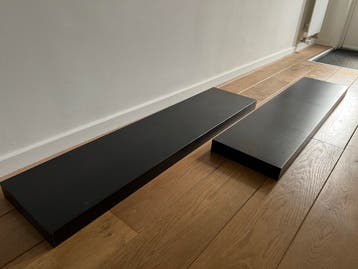 IKEA Blinde Wandplank Zwart/Bruin - 2 stuks