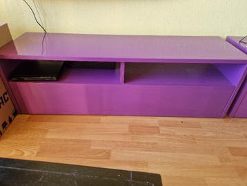 Gratis!! 2x Paars hoogglans tv-meubel