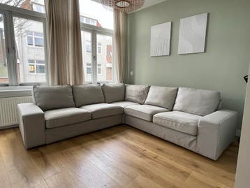 Grijze hoekbank - gratis af te halen