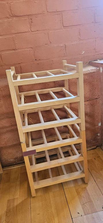 Houten wijnrekken