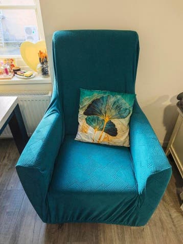 Relaxstoel met voetensteun + hoes