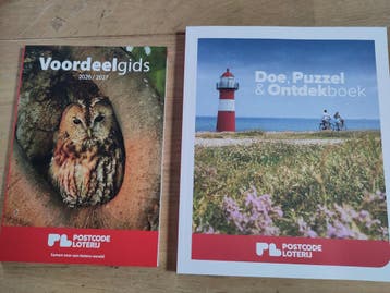 Gratis: Postcodeloterij Voordeelgids + Doe,Puzzel&Ontdekboek