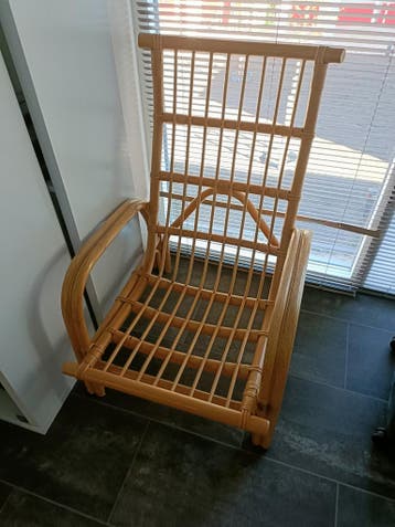 Vintage Bamboe Stoel - Perfect voor een Boheemse Sfeer