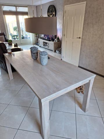 eettafel licht eiken 211x97cm