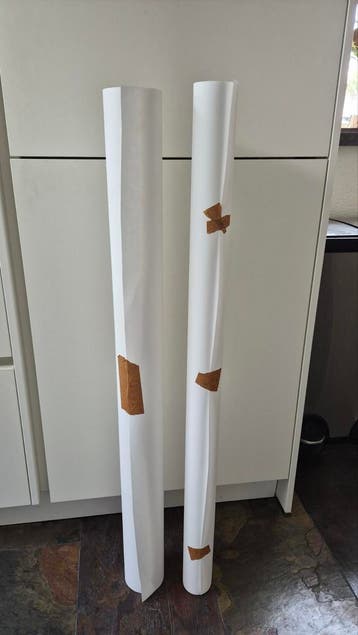 Renovliesbehang restanten: 5m (130gr) en 15m (150gr)