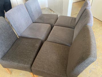 6 eetkamerstoelen gratis op te halen