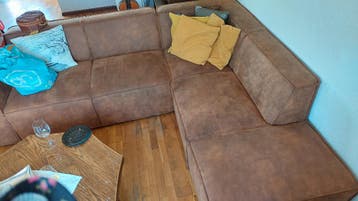 Modulaire hoekbank Monet kunstleer bruin