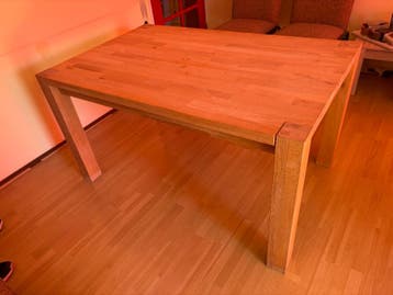 Gratis afhalen houten eettafel 140x90