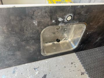 Keukenblad met spoelbak GRATIS