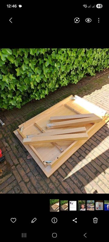 Gratis IKEA tafel van echt hout, 120 cm breed
