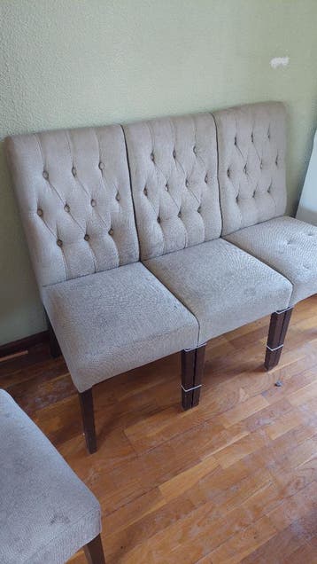 Grijze eetkamerstoelen 6 stuks