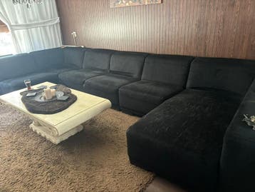 Gratis op tehalen grote zwart hoekbank