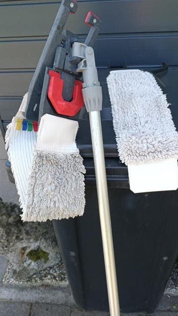 Vlakmop met 2 dweilen